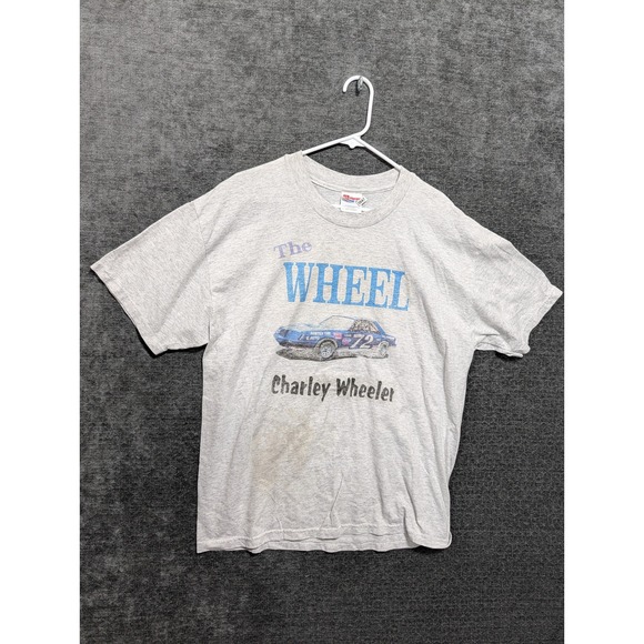 Hanes Other - Vintage Hanes The Wheel Charley Wheeler Race Car T-Shirt Large Single Stitch